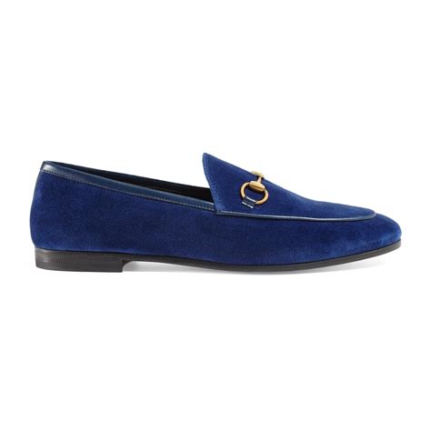 blue velvet gucci loafers|Gucci men's loafer with buckle.